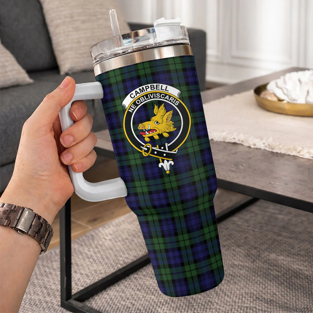 Scottish Campbell Modern Clan Badge Tartan 40oz Tumbler - Image 10