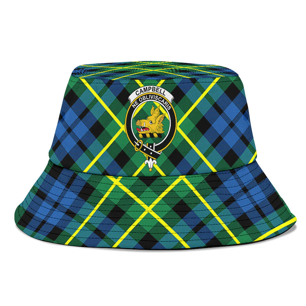 Scottish Campbell of Breadalbane Ancient Clan Badge Tartan Bucket Hat - Image 2