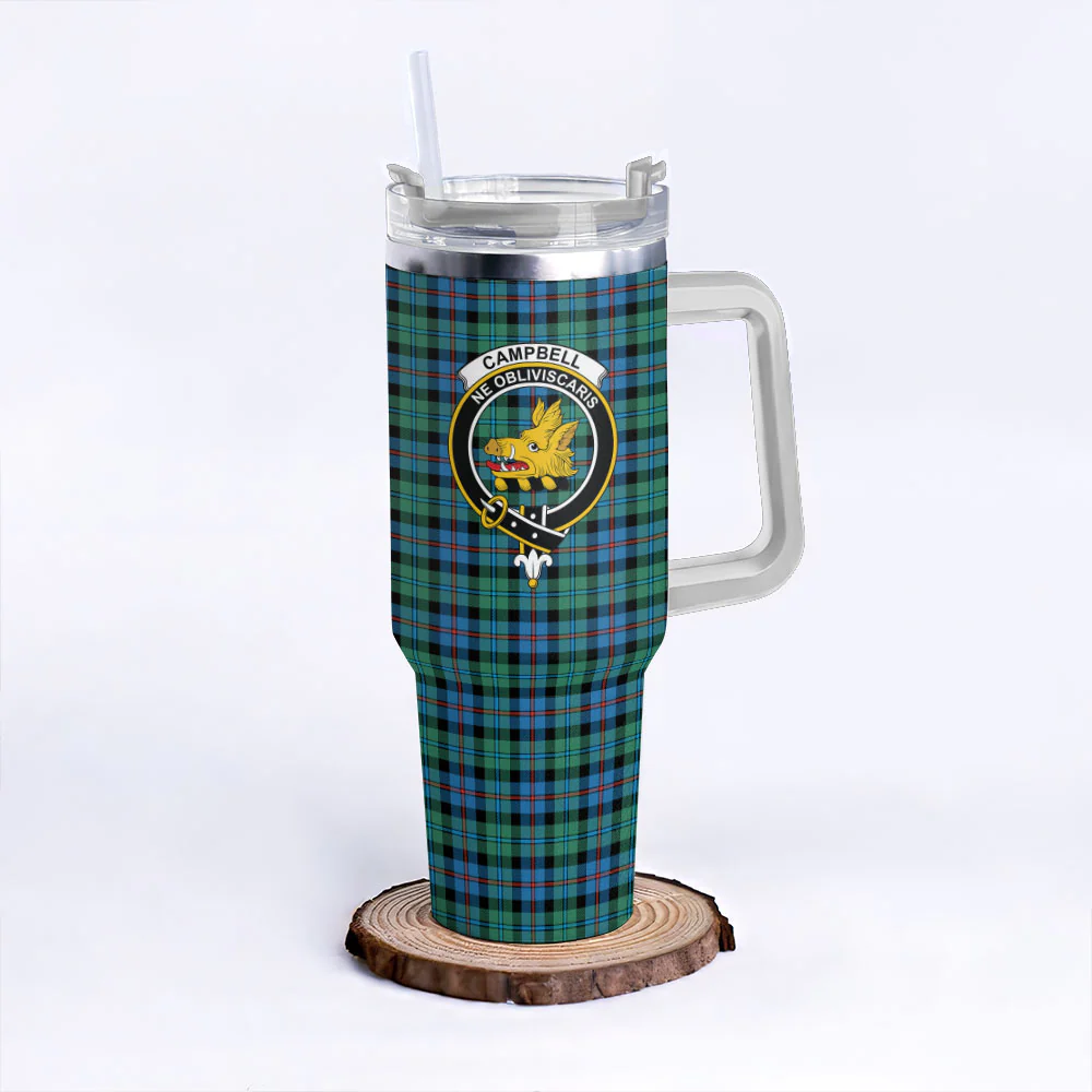Scottish Campbell of Cawdor Ancient Clan Badge Tartan 40oz Tumbler