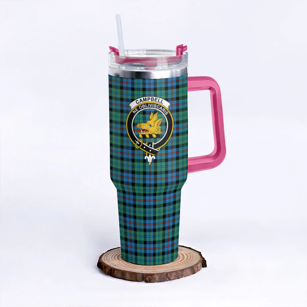 Scottish Campbell of Cawdor Ancient Clan Badge Tartan 40oz Tumbler - Image 7