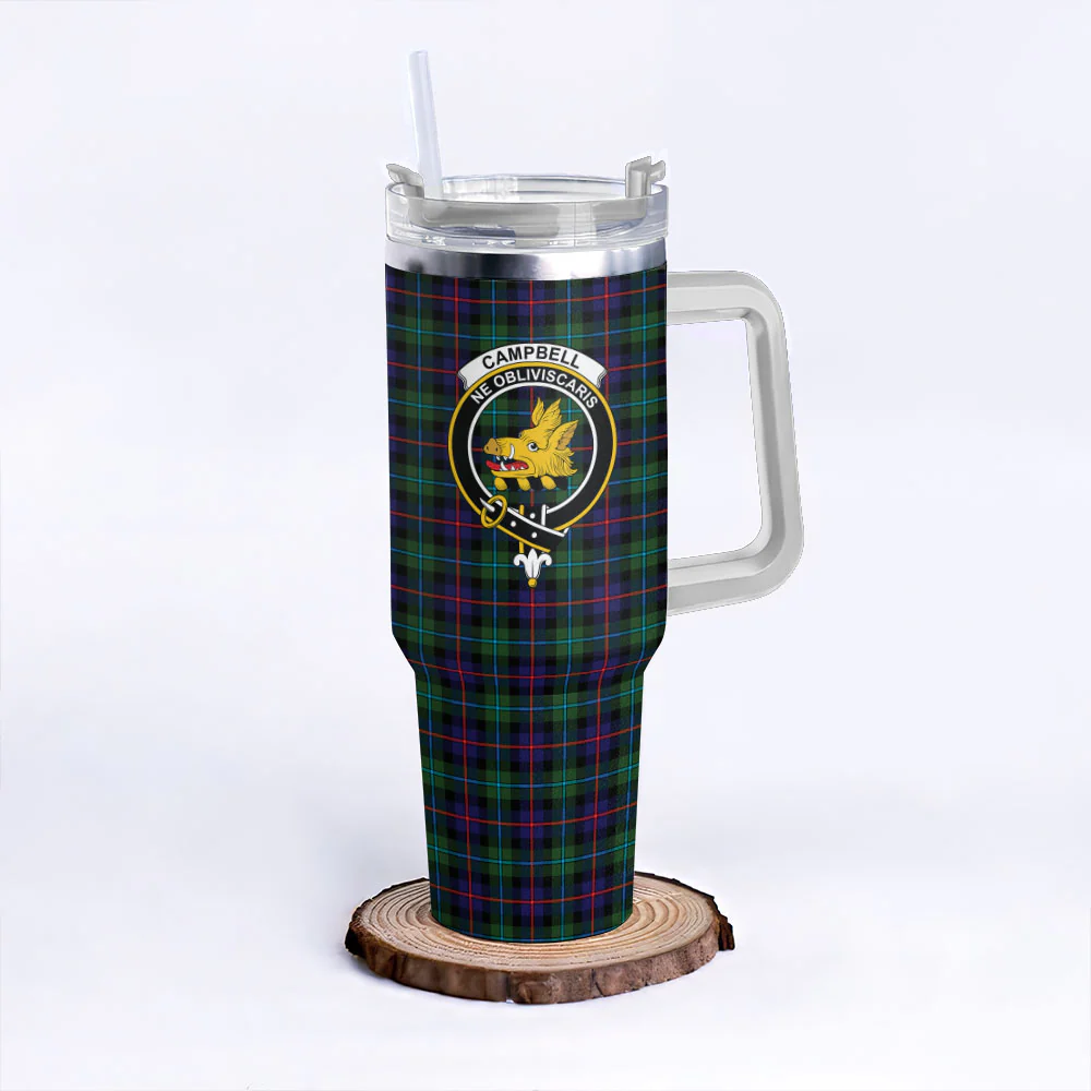 Scottish Campbell of Cawdor Modern Clan Badge Tartan 40oz Tumbler