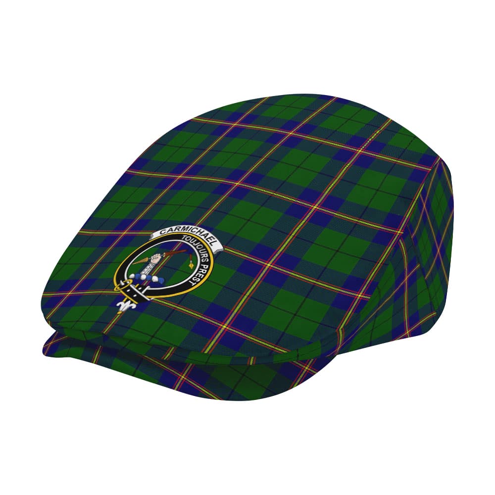 Scottish Carmichael Clan Badge Tartan Flat Cap - Image 2