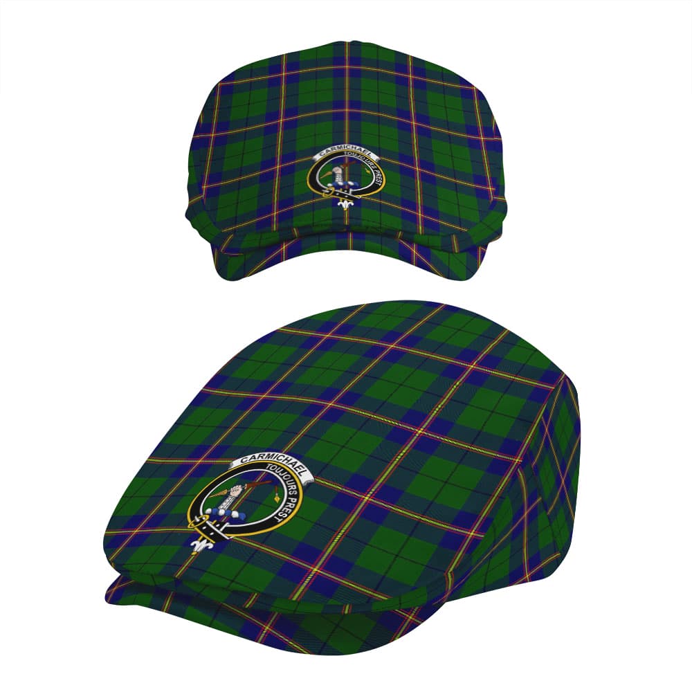 Scottish Carmichael Clan Badge Tartan Flat Cap - Image 5