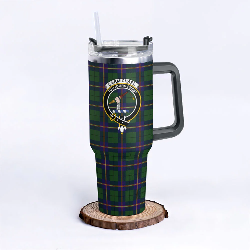 Scottish Carmichael Modern Clan Badge Tartan 40oz Tumbler - Image 6