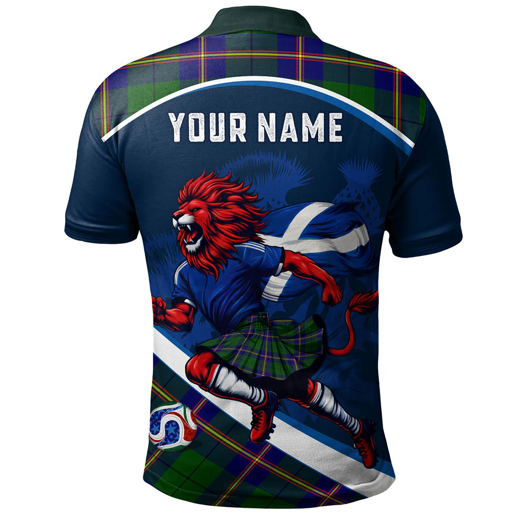 Scottish Carmichael Modern Clan Badge Tartan Polo Shirt Scotland Lion Brave Highland Spirit - Image 2
