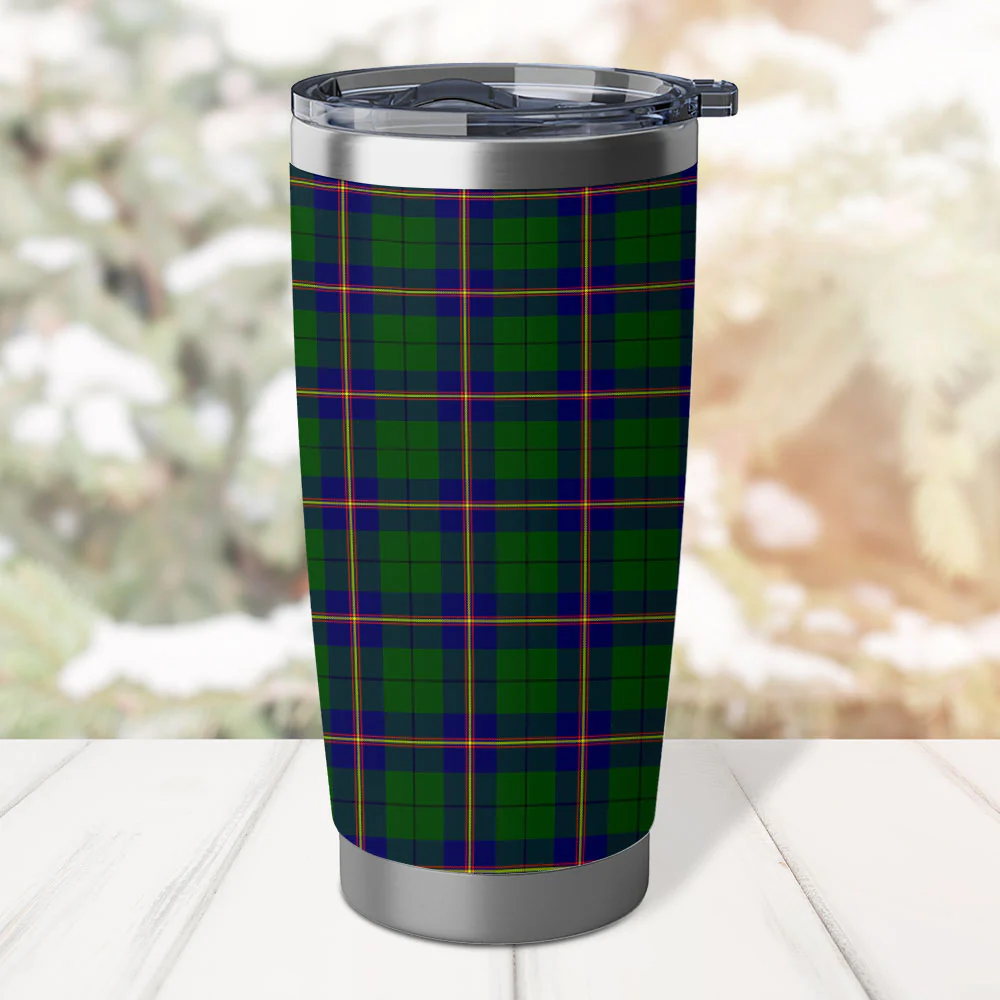 Scottish Carmichael Modern Clan Badge Tartan Tumbler - Image 3