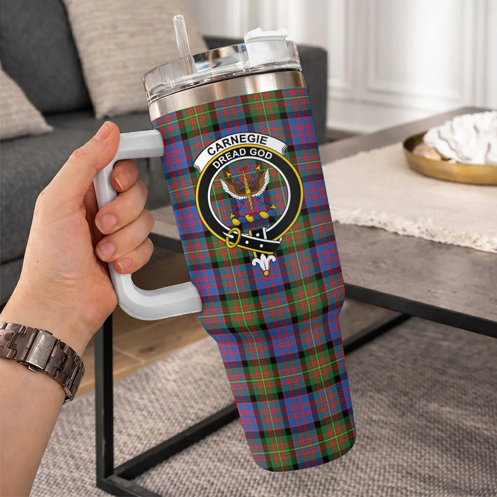 Scottish Carnegie Ancient Clan Badge Tartan 40oz Tumbler - Image 10