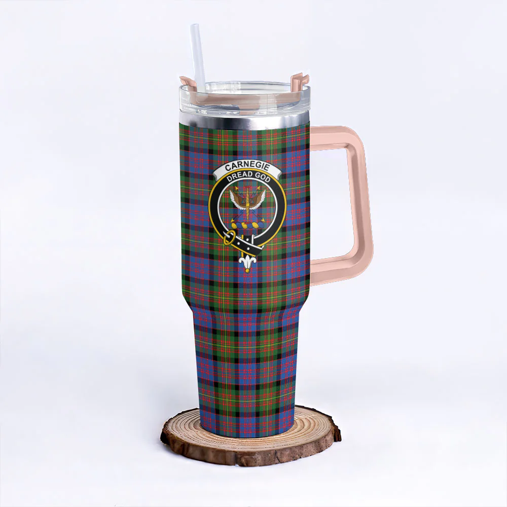 Scottish Carnegie Ancient Clan Badge Tartan 40oz Tumbler - Image 4