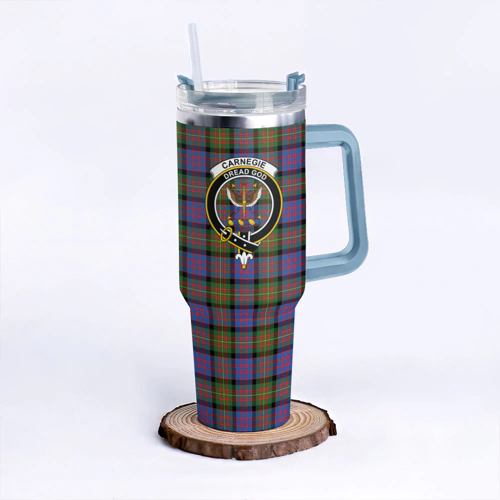 Scottish Carnegie Ancient Clan Badge Tartan 40oz Tumbler - Image 5