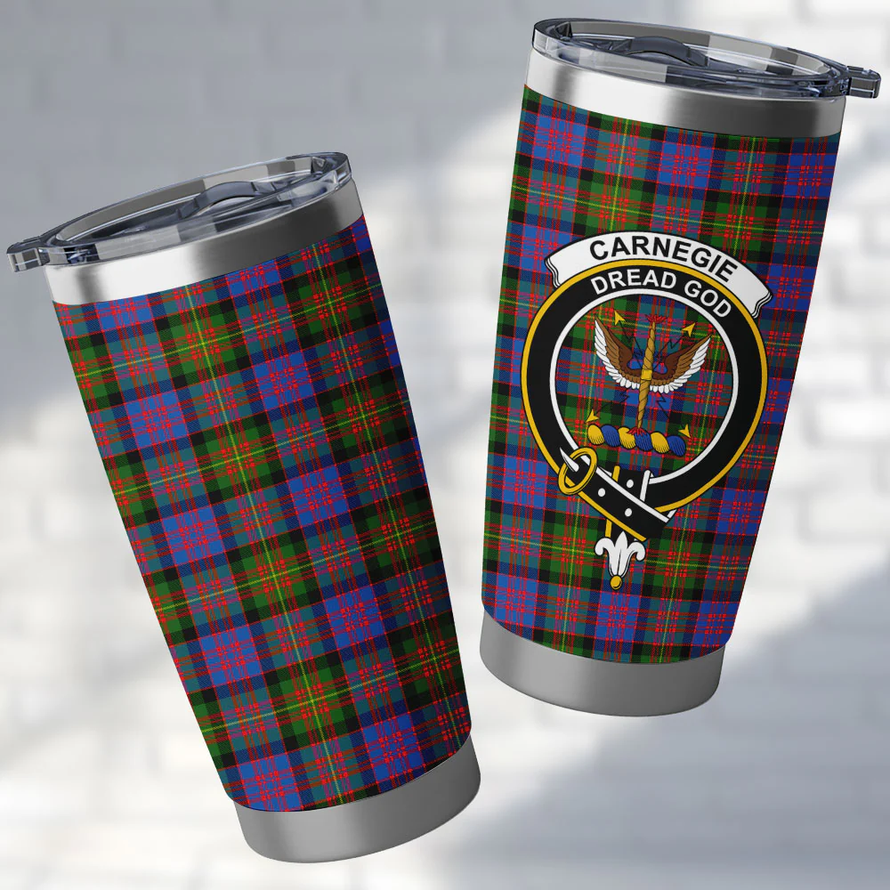 Scottish Carnegie Ancient Clan Badge Tartan Tumbler