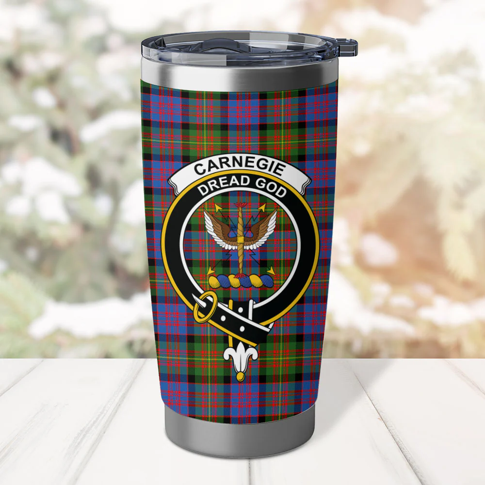 Scottish Carnegie Ancient Clan Badge Tartan Tumbler - Image 2