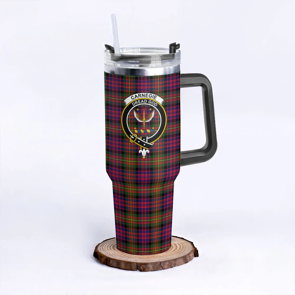 Scottish Carnegie Modern Clan Badge Tartan 40oz Tumbler - Image 3