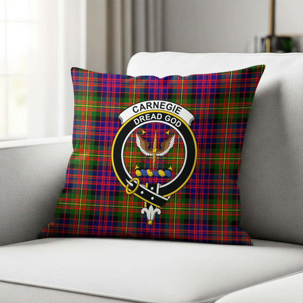 Scottish Carnegie Modern Clan Badge Tartan Pillow Case - Image 2