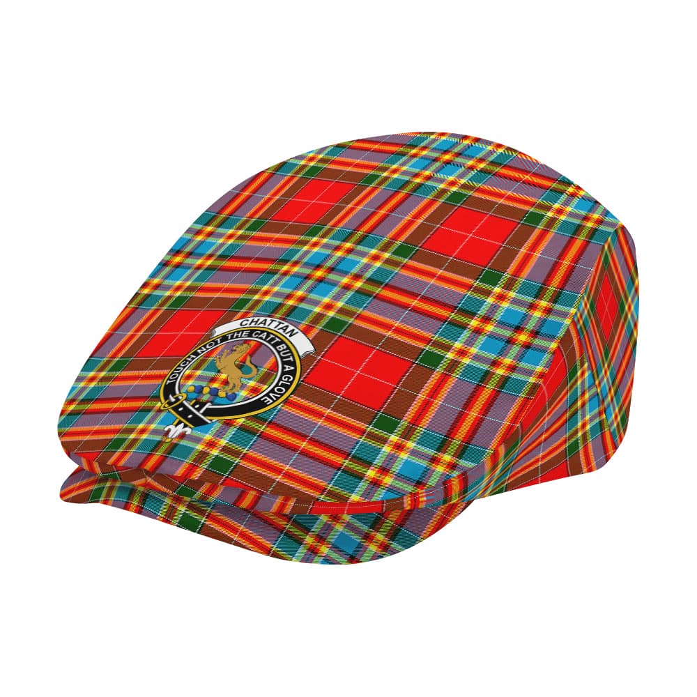 Scottish Chattan Clan Badge Tartan Flat Cap - Image 2