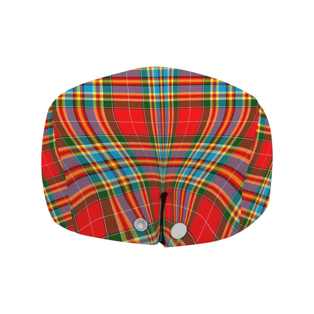 Scottish Chattan Tartan Flat Cap - Image 4