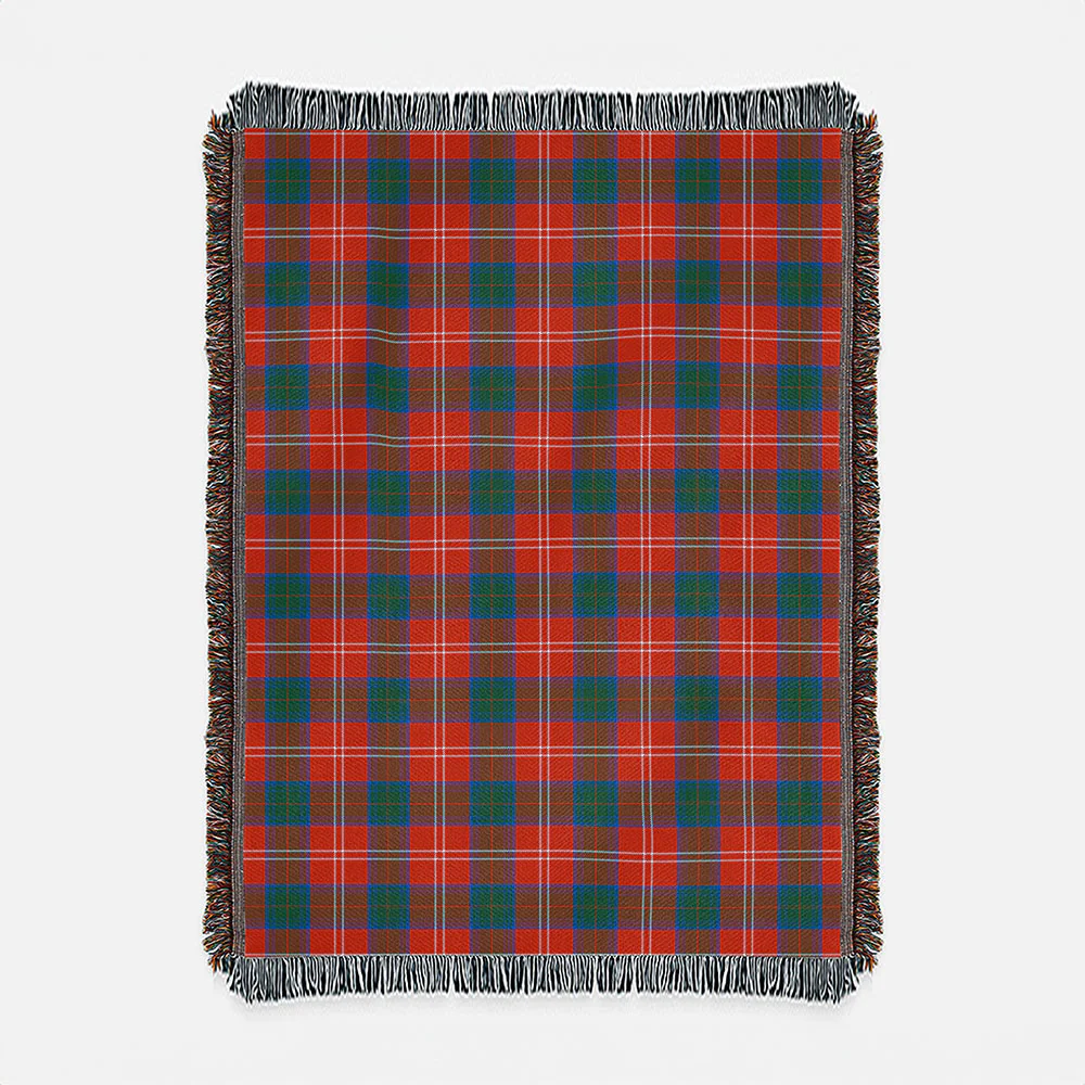 Scottish Chisholm Ancient Clan Badge Tartan Woven Blanket