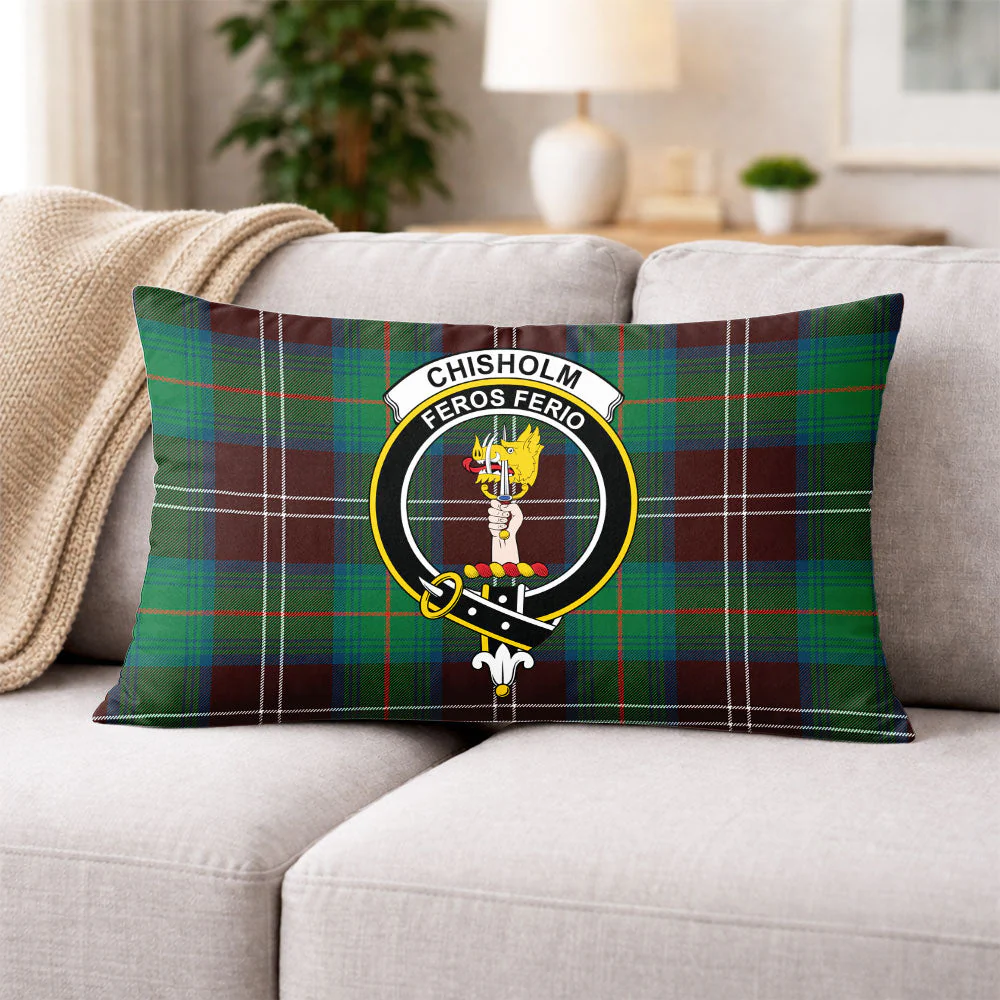 Scottish Chisholm Hunting Ancient Clan Badge Tartan Pillow Case - Image 3