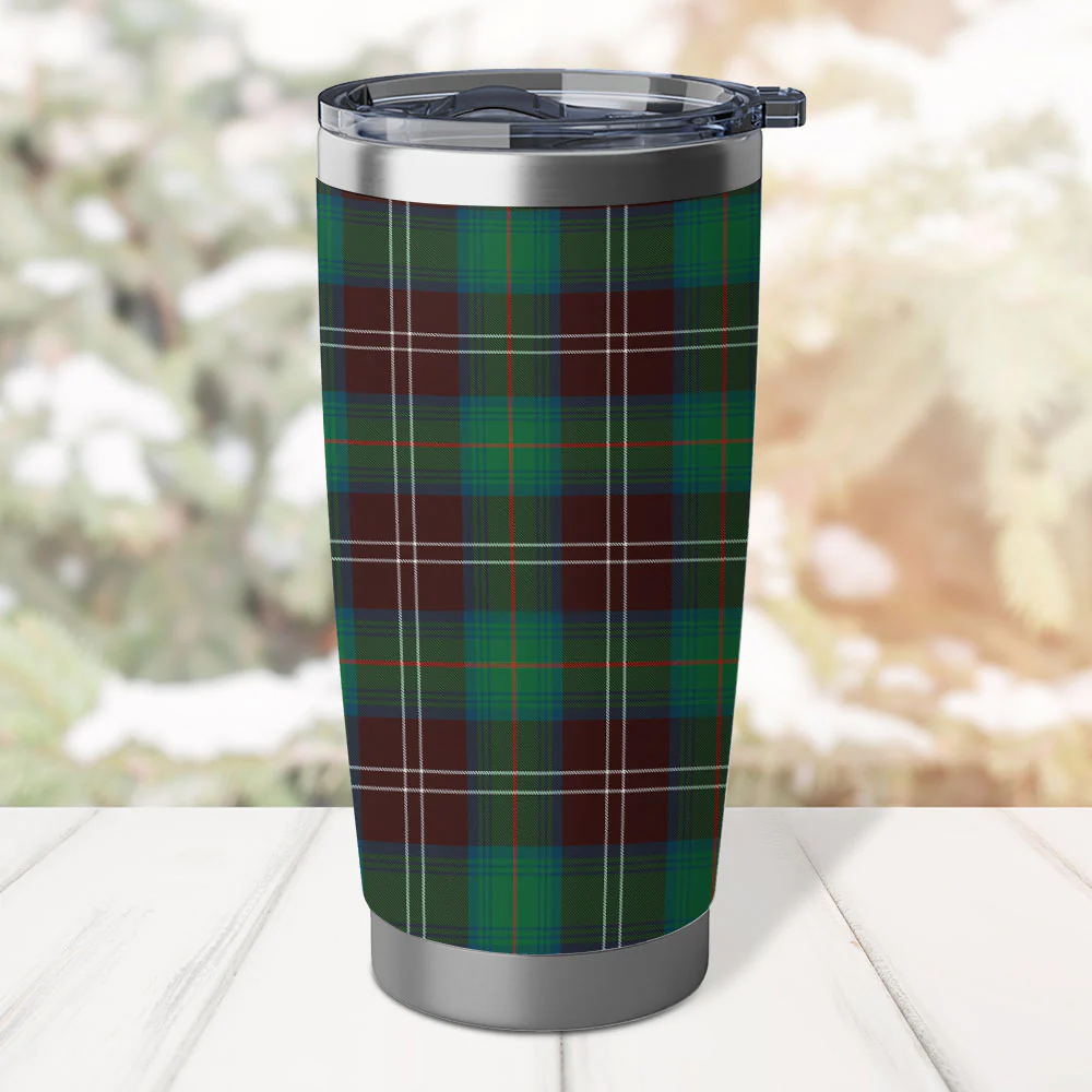 Scottish Chisholm Hunting Ancient Clan Badge Tartan Tumbler - Image 3