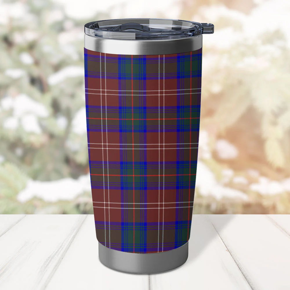 Scottish Chisholm Hunting Modern Clan Badge Tartan Tumbler - Image 3