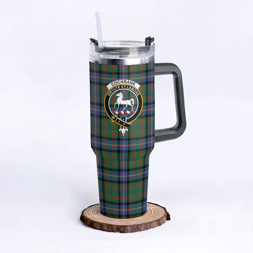 Scottish Cochrane Ancient Clan Badge Tartan 40oz Tumbler - Image 6