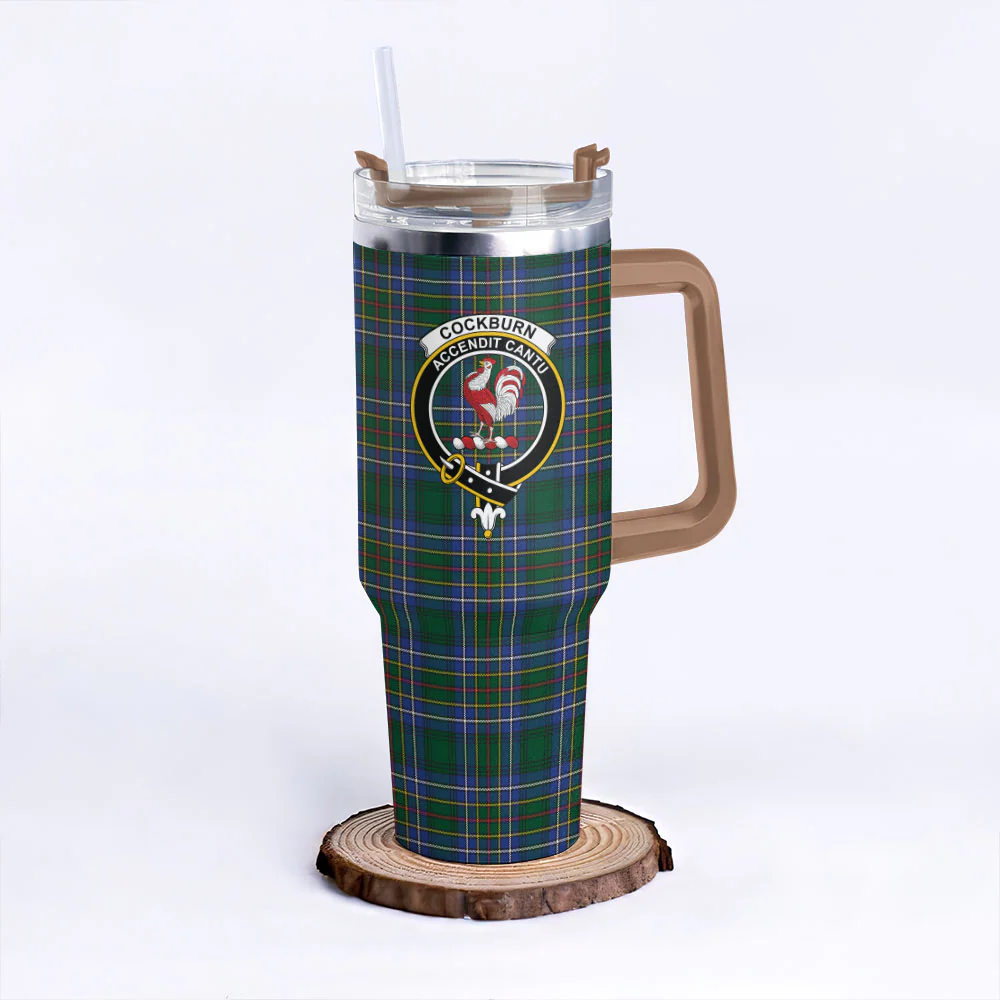Scottish Cockburn Ancient Clan Badge Tartan 40oz Tumbler - Image 9