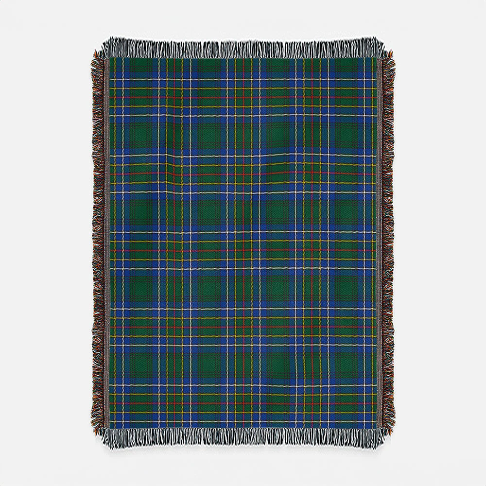 Scottish Cockburn Ancient Clan Badge Tartan Woven Blanket