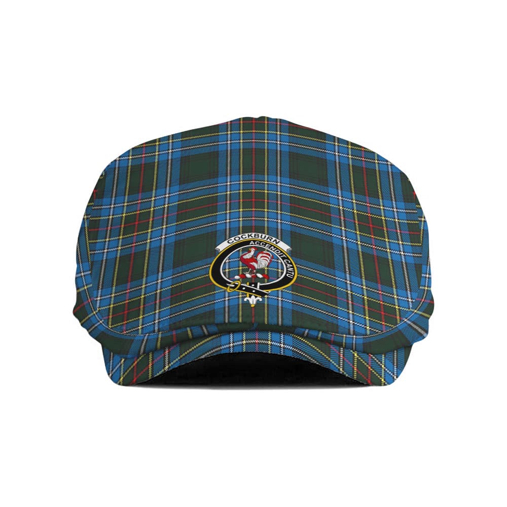 Scottish Cockburn Clan Badge Tartan Flat Cap