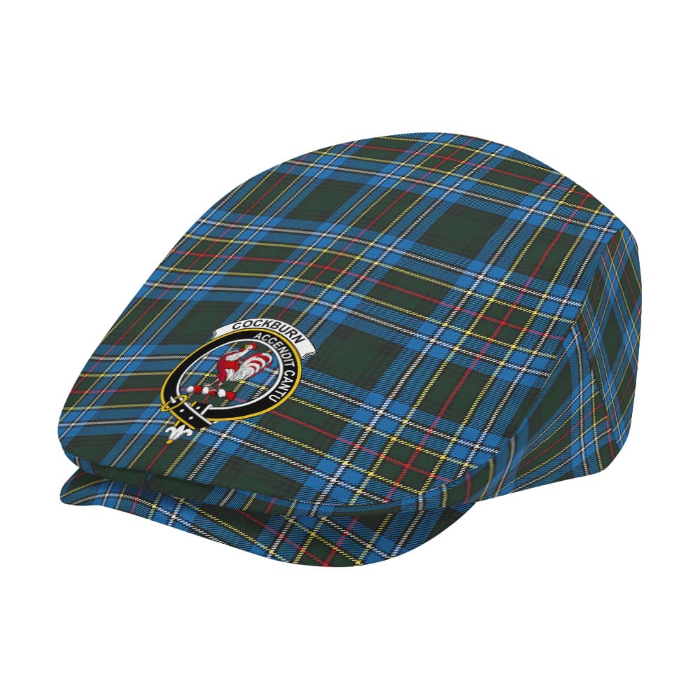 Scottish Cockburn Clan Badge Tartan Flat Cap - Image 2