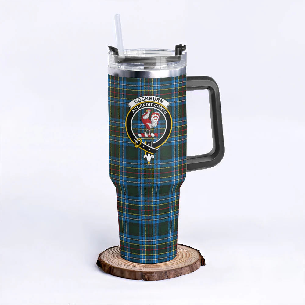 Scottish Cockburn Modern Clan Badge Tartan 40oz Tumbler - Image 3