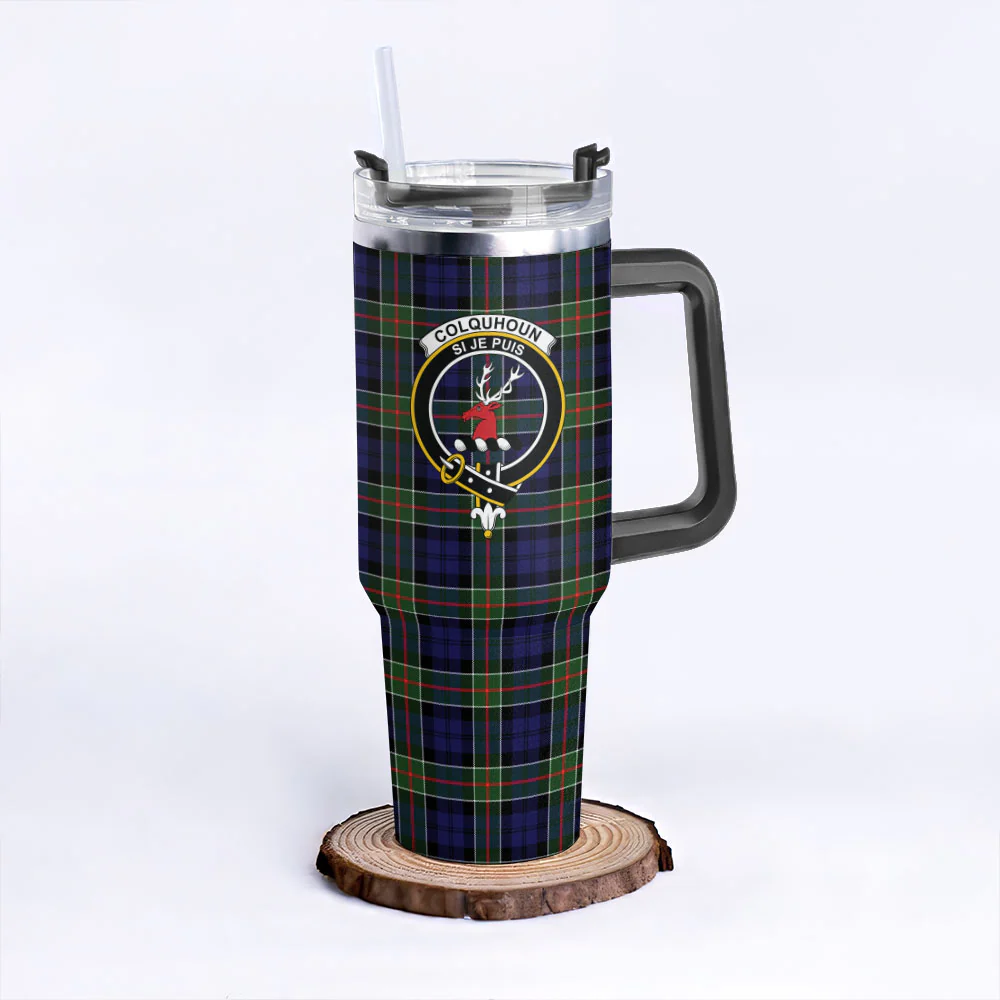 Scottish Colquhoun Modern Clan Badge Tartan 40oz Tumbler - Image 3