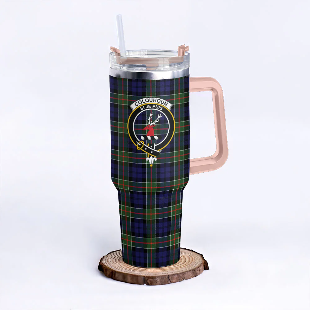 Scottish Colquhoun Modern Clan Badge Tartan 40oz Tumbler - Image 4