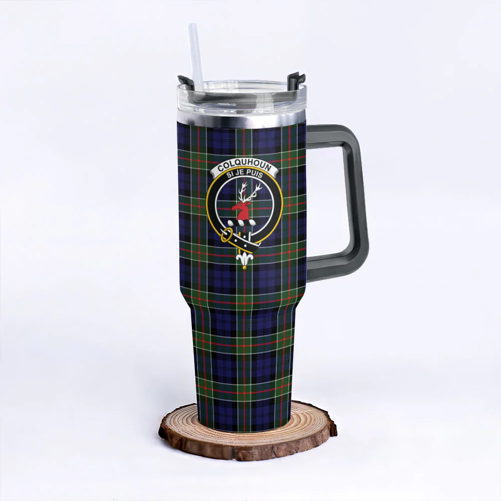 Scottish Colquhoun Modern Clan Badge Tartan 40oz Tumbler - Image 6