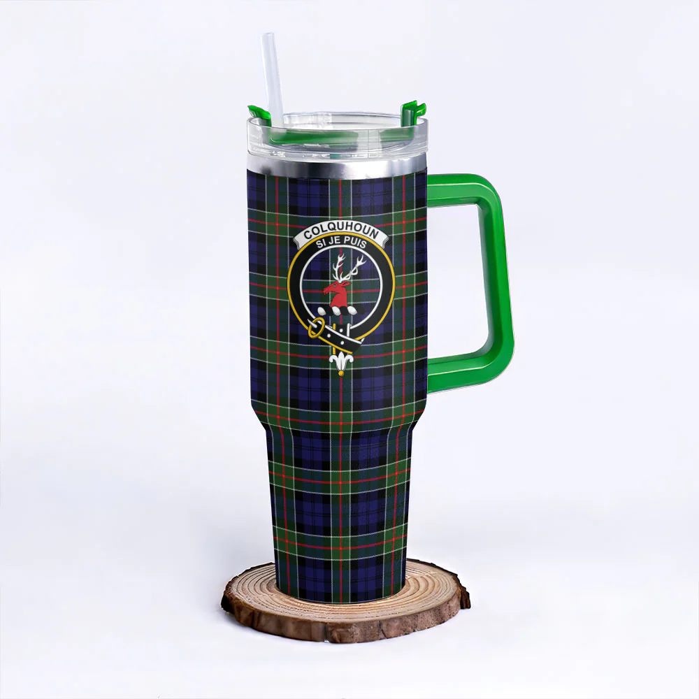 Scottish Colquhoun Modern Clan Badge Tartan 40oz Tumbler - Image 8