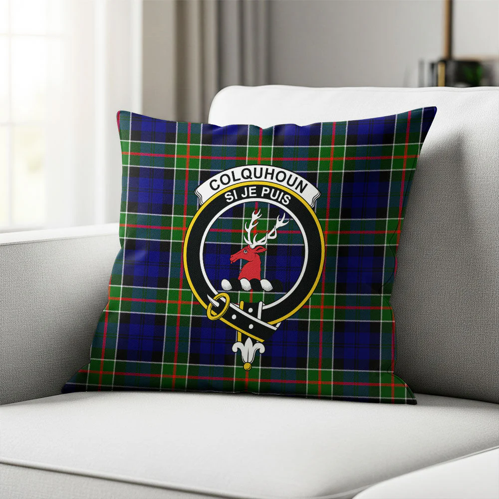 Scottish Colquhoun Modern Clan Badge Tartan Pillow Case - Image 2