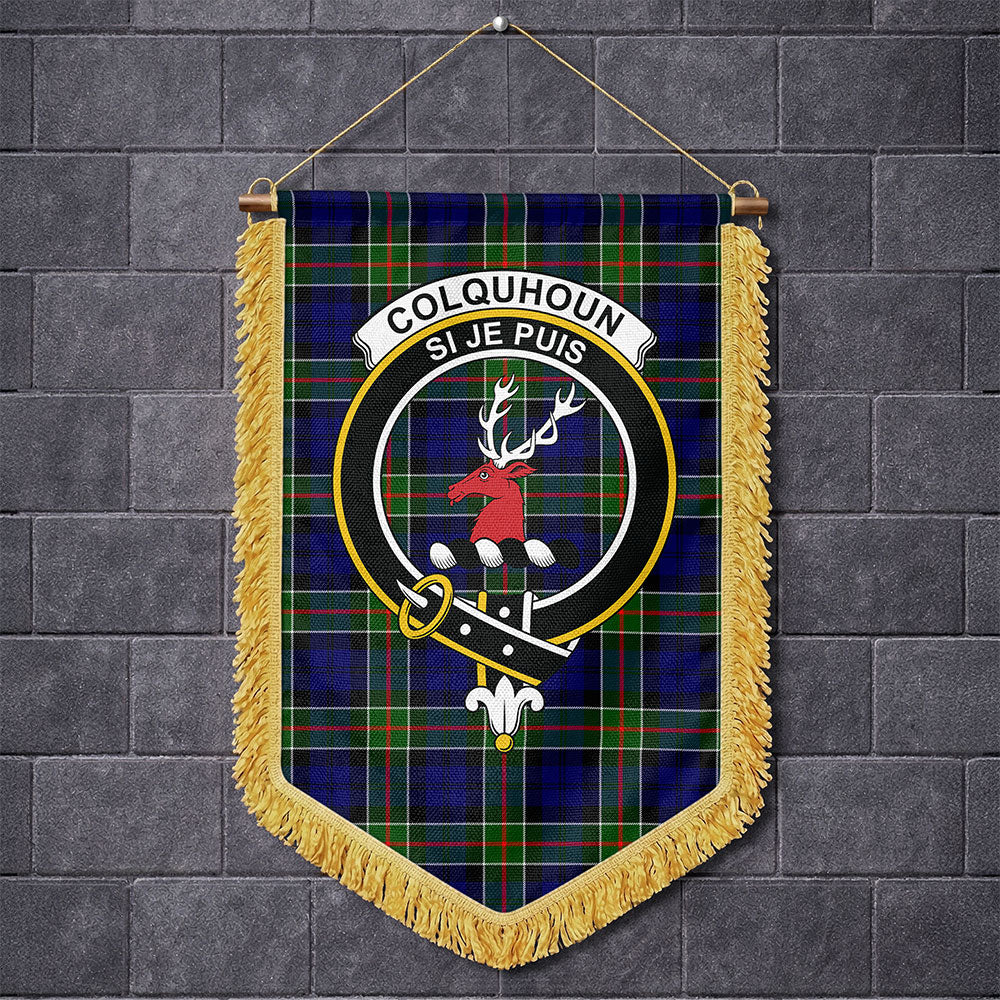 Scottish Colquhoun Modern Clan Badge Tartan Wall Hanging Banner