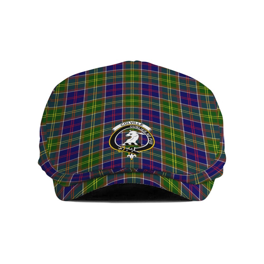 Scottish Colville Clan Badge Tartan Flat Cap