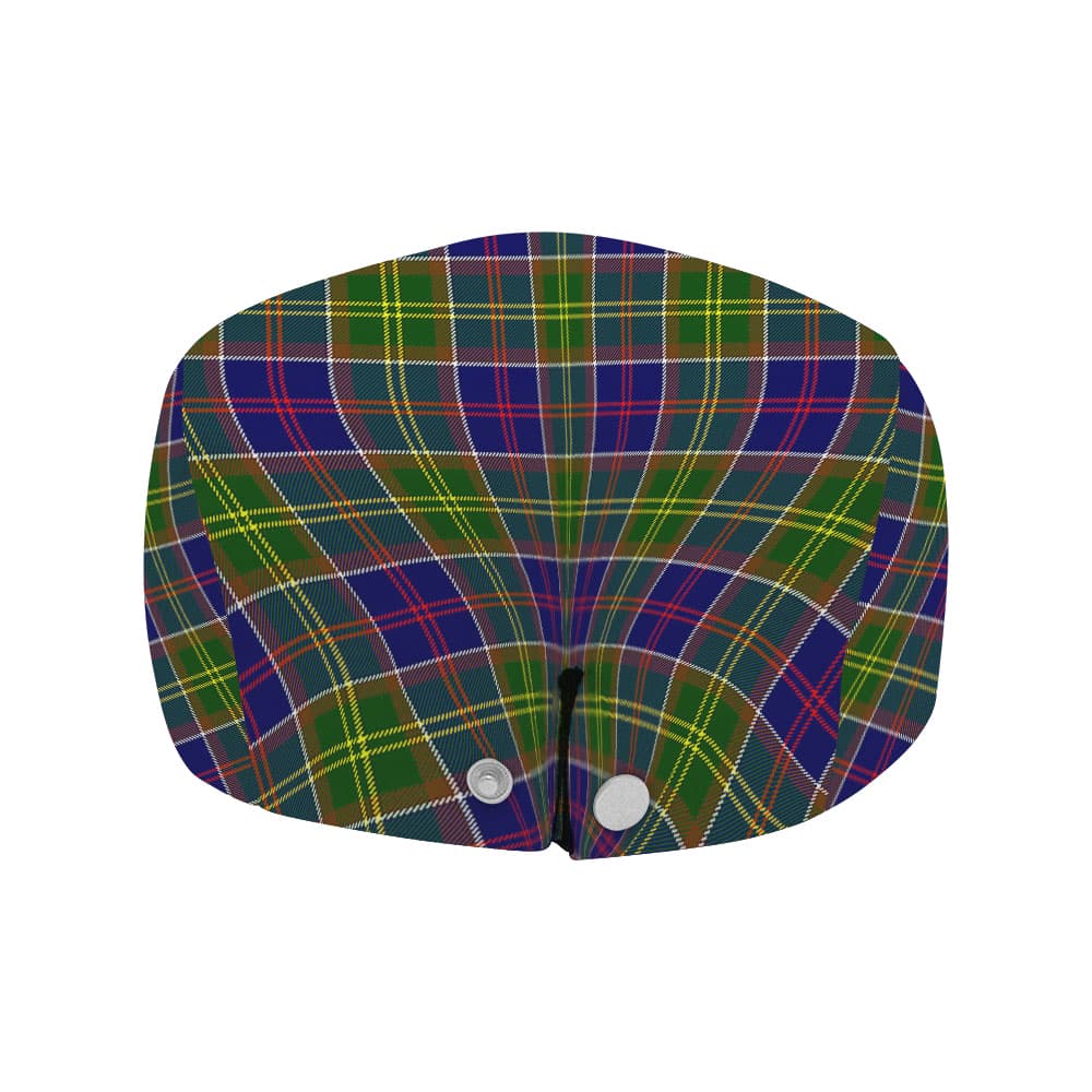 Scottish Colville Clan Badge Tartan Flat Cap - Image 4
