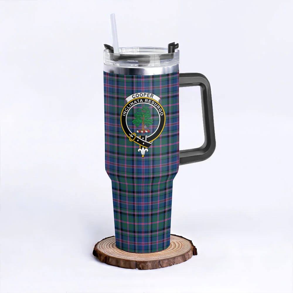 Scottish Cooper Ancient Clan Badge Tartan 40oz Tumbler - Image 3