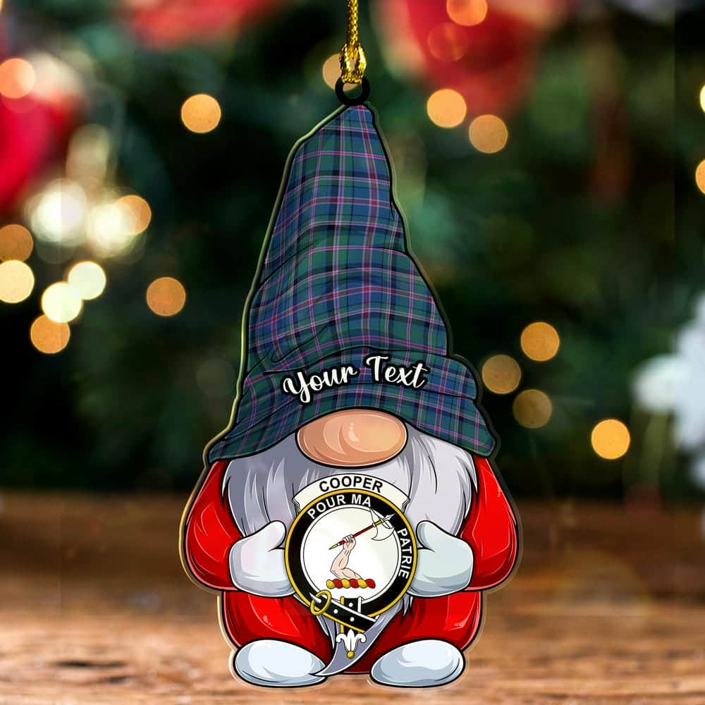 Scottish Cooper Clan Badge Tartan Christmas Gnome Ornament Custom Personalized - Image 2