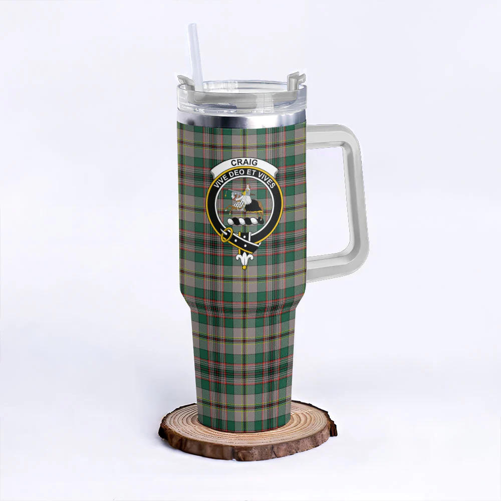 Scottish Craig Ancient Clan Badge Tartan 40oz Tumbler