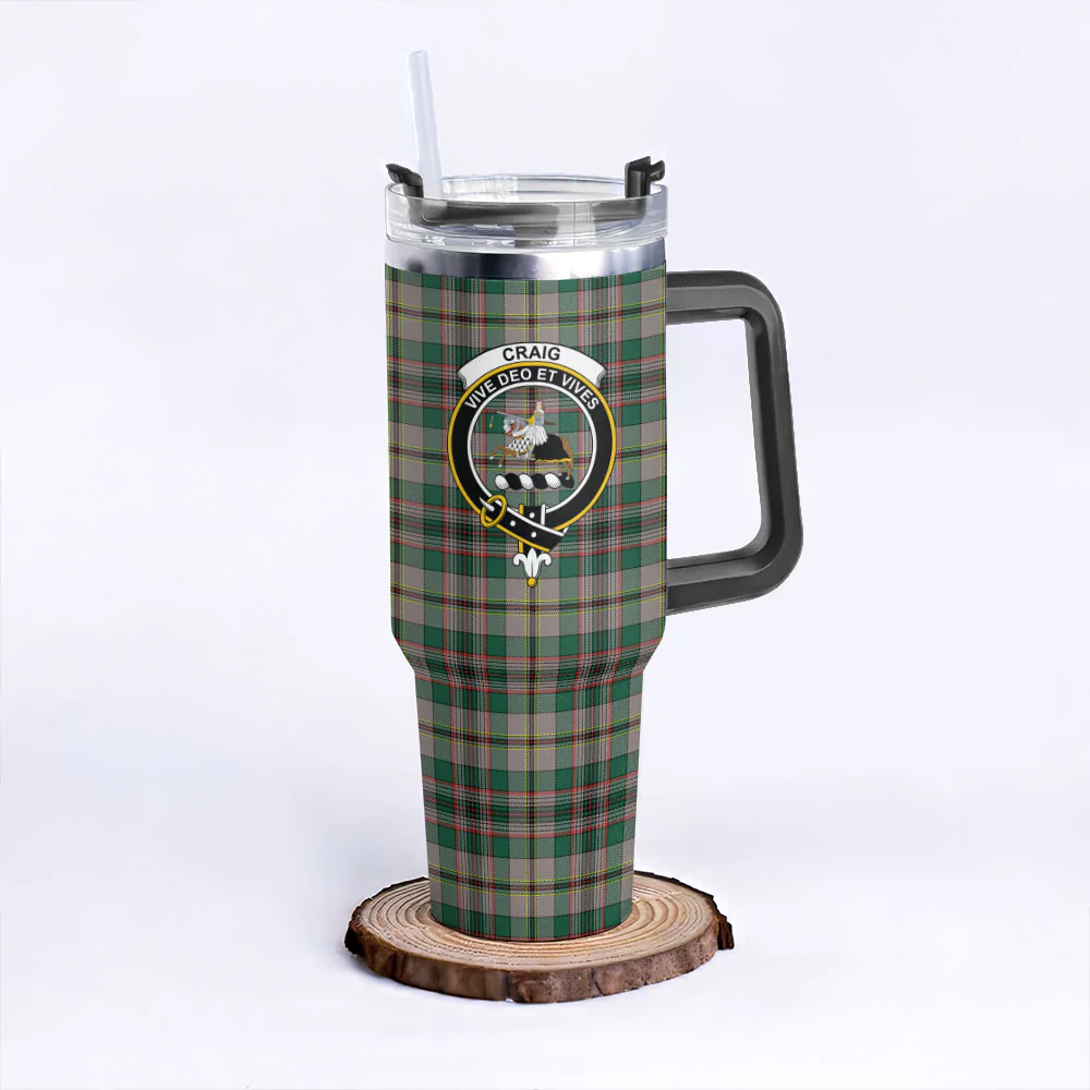 Scottish Craig Ancient Clan Badge Tartan 40oz Tumbler - Image 3