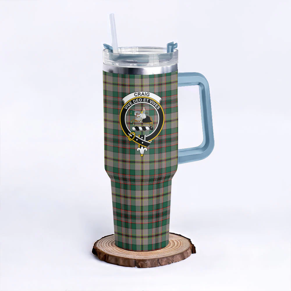 Scottish Craig Ancient Clan Badge Tartan 40oz Tumbler - Image 5