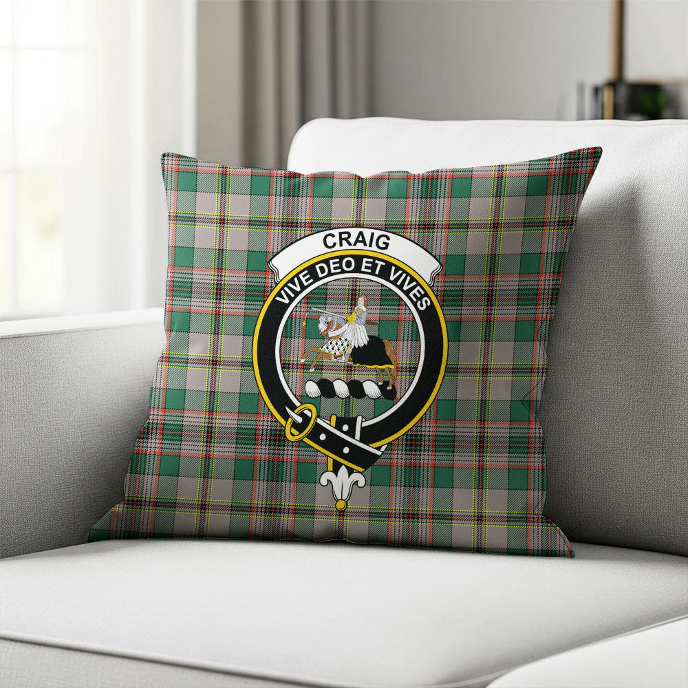 Scottish Craig Ancient Clan Badge Tartan Pillow Case - Image 2