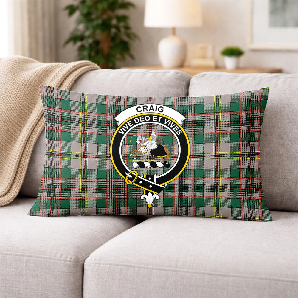 Scottish Craig Ancient Clan Badge Tartan Pillow Case - Image 3