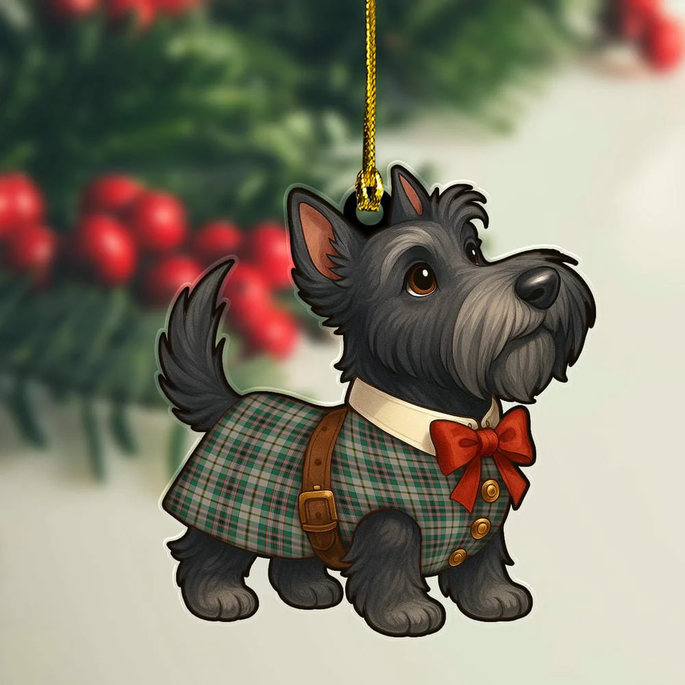 Scottish Craig Ancient Tartan Ornament Scottie Dog