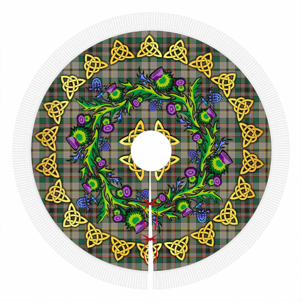 Scottish Craig Ancient Tartan Thistle Celtic Knot Christmas Tree Skirt - Image 4