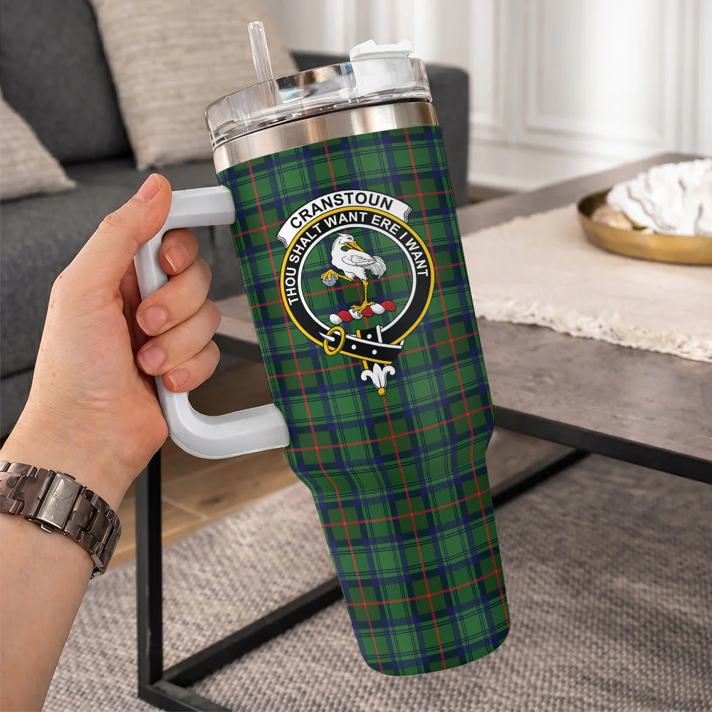 Scottish Cranstoun Clan Badge Tartan 40oz Tumbler - Image 10