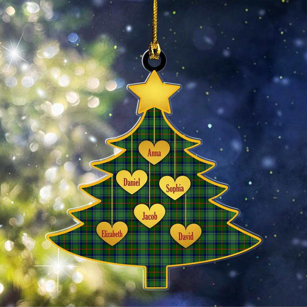 Scottish Cranstoun Tartan Ornament Custom Family Christmas Tree