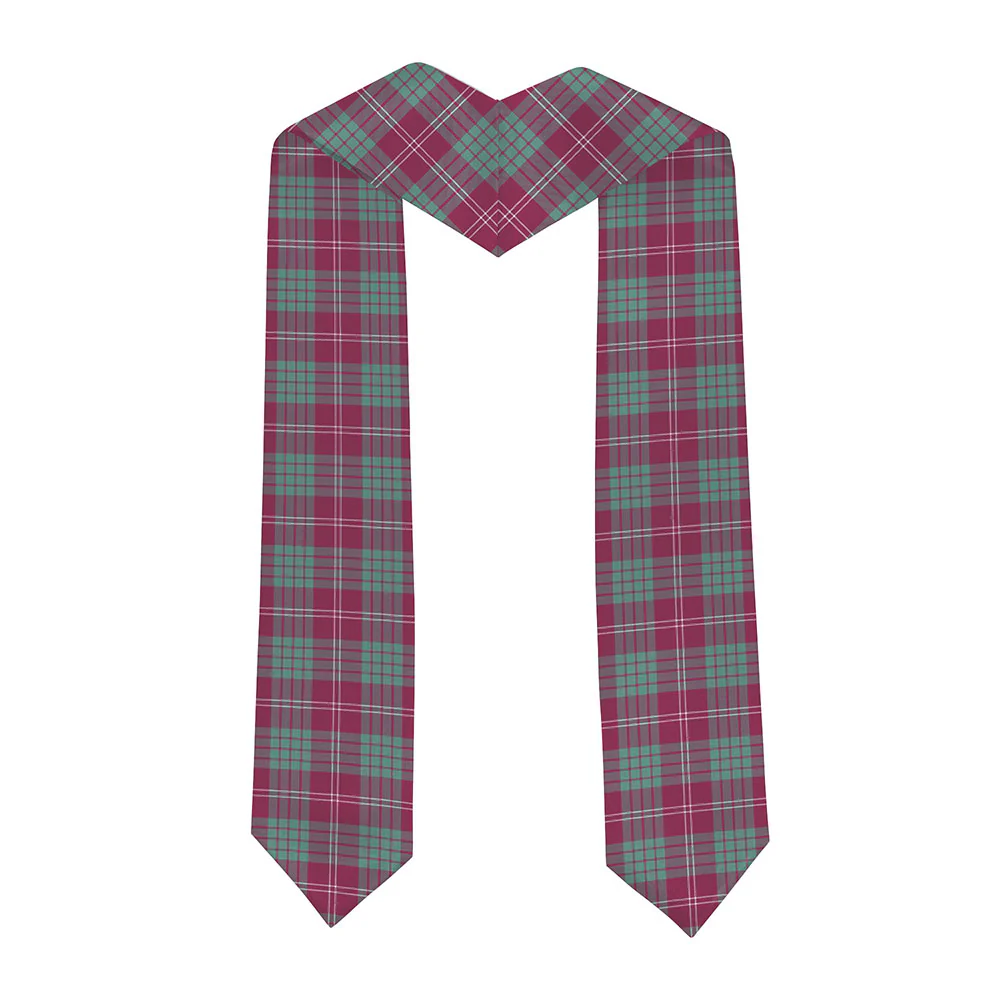 Scottish Crawford Ancient Clan Badge Tartan Graduation Stole Black Gold Honor - Image 2