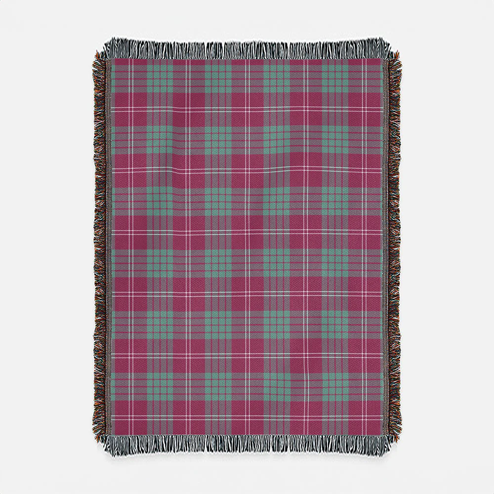 Scottish Crawford Ancient Clan Badge Tartan Woven Blanket